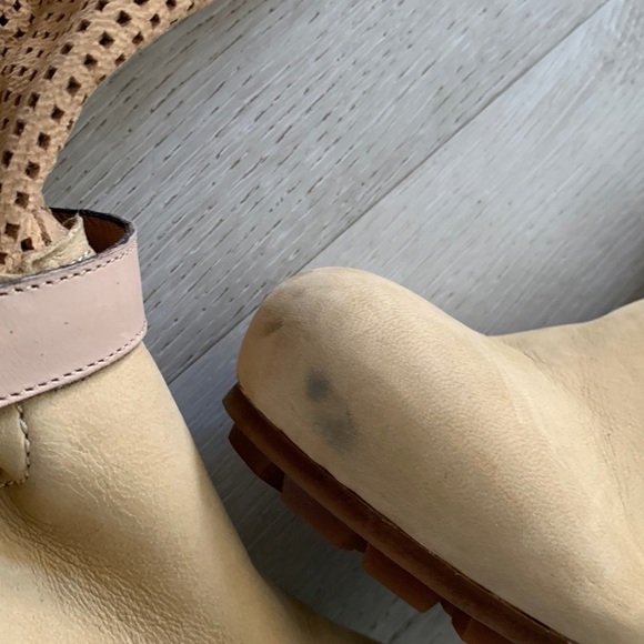 Anthropology BACIO 61 PALPARE Tan Leather KNEE BOOTS braided LEATHER HARNESS 8 - Picture 4 of 13